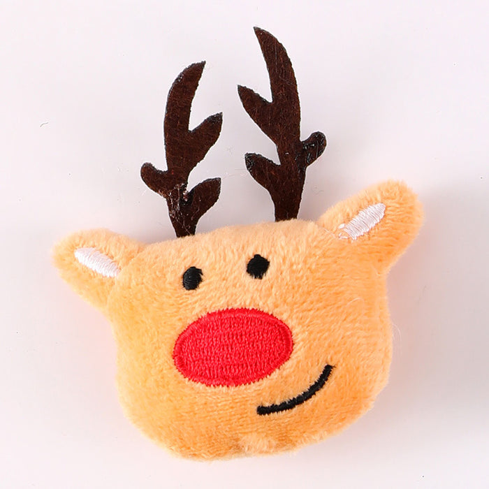 Wholesale Christmas Brooch Cute Plush Christmas Accessories Cartoon Pin Decorations Clothing Accessories
