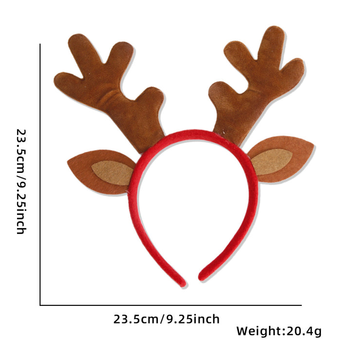 Wholesale Christmas headband elk horn five star headband Christmas decorations children plastic head buckle party decoration supplies