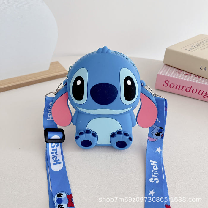 Wholesale Cartoon Children's Silicone Bag Fashion Shoulder Bag Toy Storage Earphone Bag Crossbody Bag