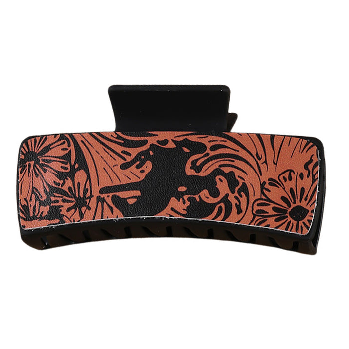 Wholesale multi-color red and black vortex flower square Hair Clips