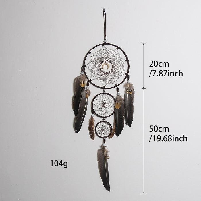 Wholesale Minimalist Dream Catcher Wall Hanging with Feathers Home Decor Accent