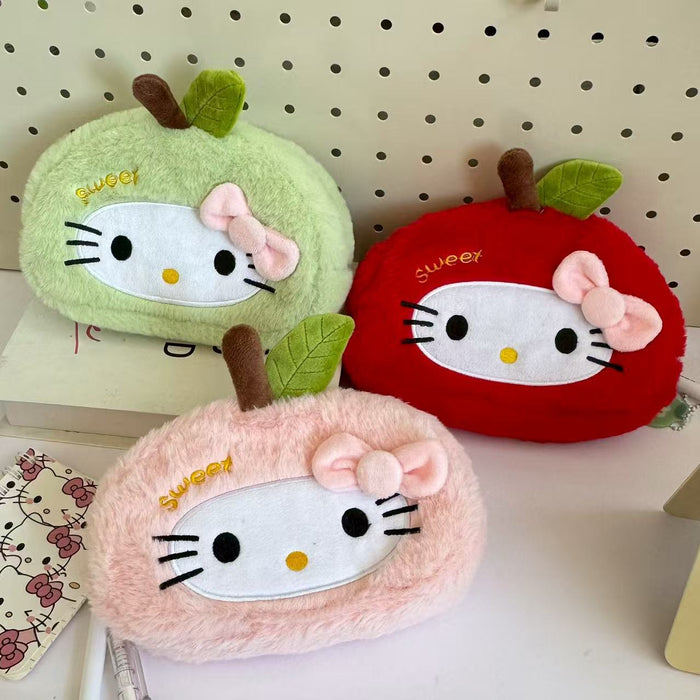 Wholesale Plush Shape Pencil Case Cute Cartoon Stationery Storage Bag Fashion Accessory Gift