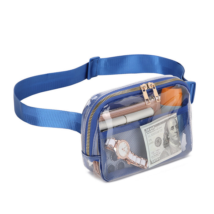 Wholesale PVC Waterproof Transparent Sports Waist Bag Messenger Bag JDC-SD-HanDuo004