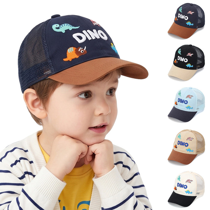 Wholesale Cartoon Dinosaur Mesh Baseball Cap for Kids Summer Sun Protection Unisex Hat for Resale