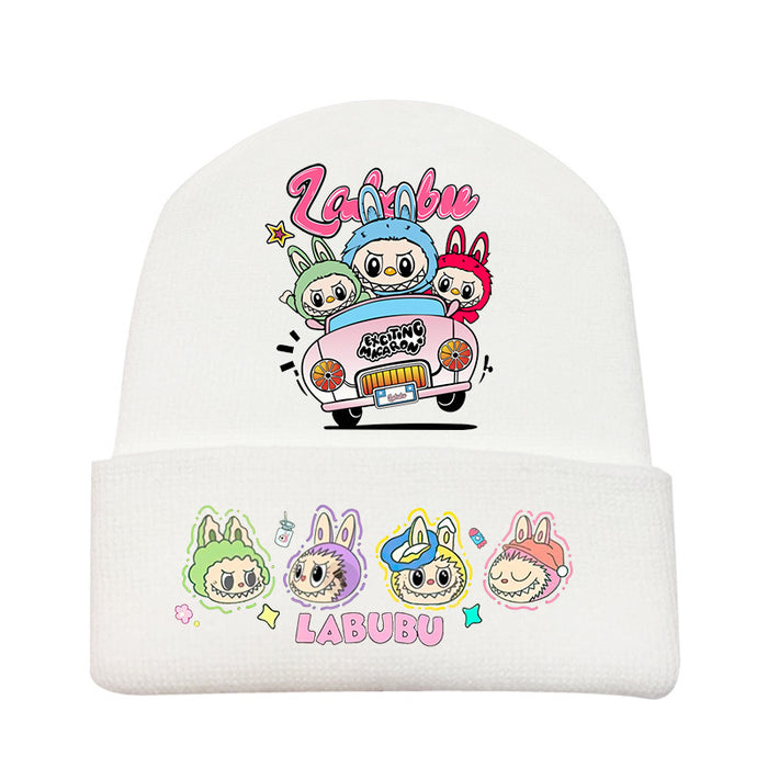 Wholesale   knitted hat autumn and winter new wool hat adult outdoor warm hat cross-border cartoon cold hat