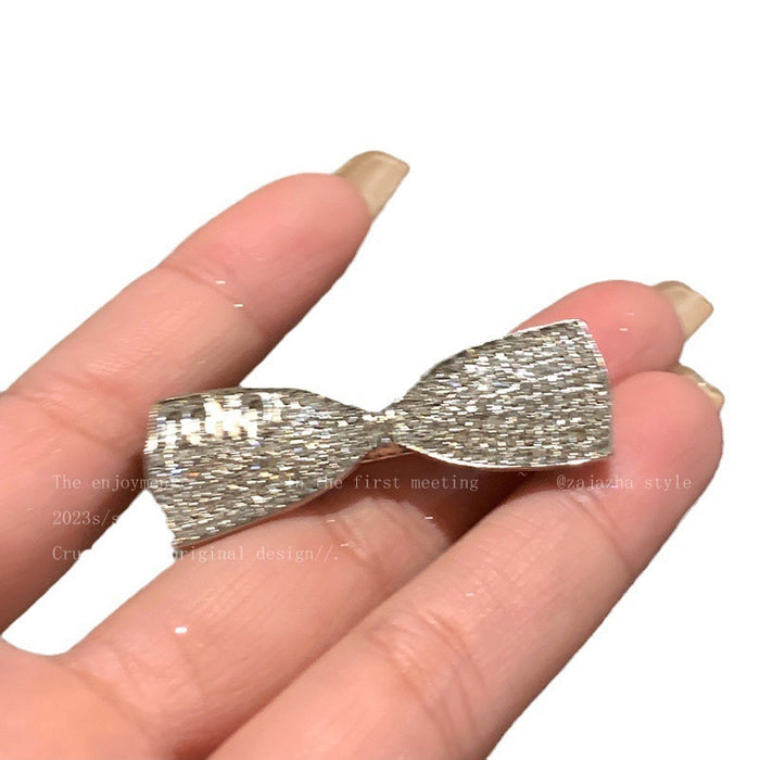 Wholesale Shining Stars Bow Rhinestone Side Clip High-end Sense Bangs Clip Hair Accessories New Style