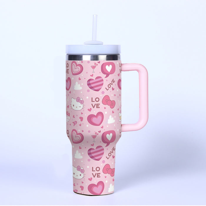 Wholesale Pink 40oz Water Cup Stainless Steel Thermal Insulation Car ice bullies cup