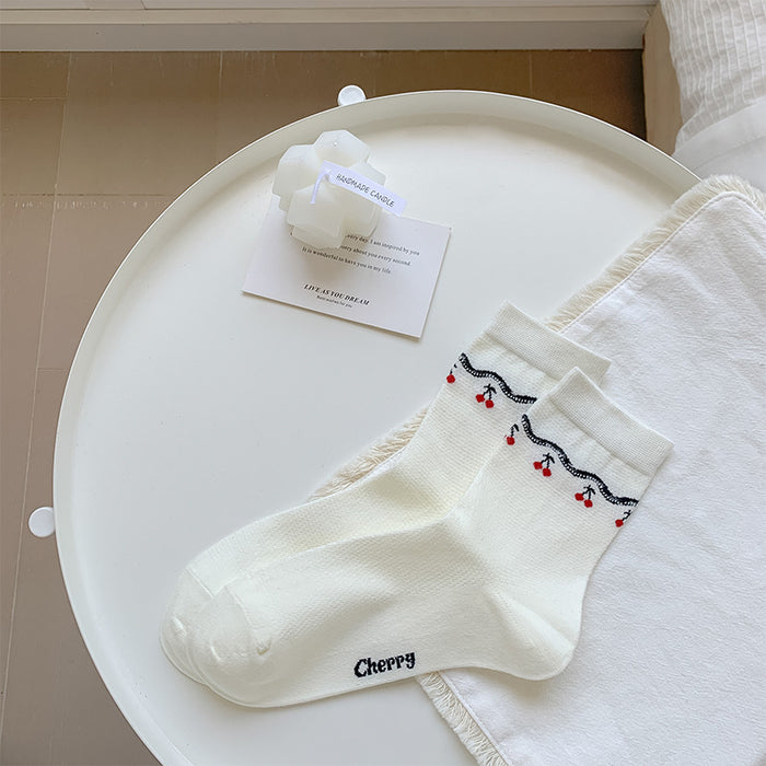 Wholesale Thin cotton socks with lace and thin combed cotton socks