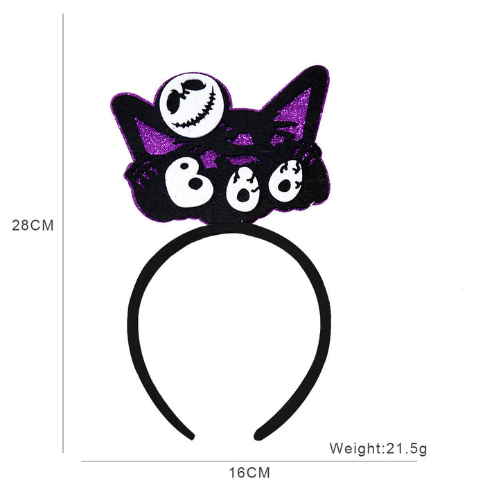 Wholesale Headband With  Bat And Pumpkin Decor Chic Party Prop Hair Accessory