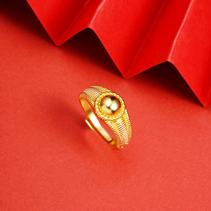 Wholesale New ring trend transfer bead opening ring, light luxury design, long-lasting jewelry wholesale