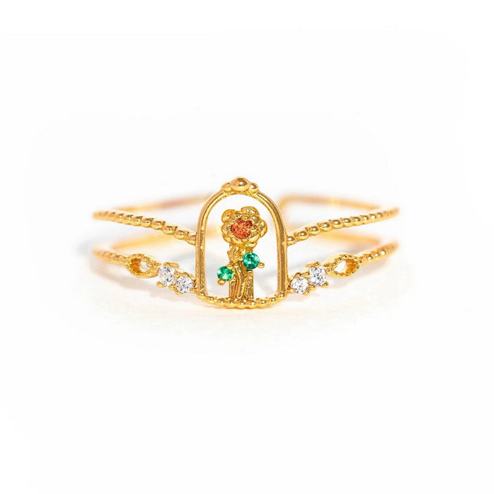 Wholesale Princess Ring Copper Zircon Gift Jewelry Accessory
