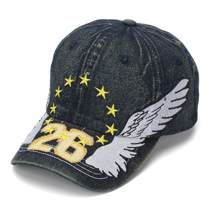Wholesale Boutique Cowboy Baseball Cap with Wing Embroidery and Sun Protection