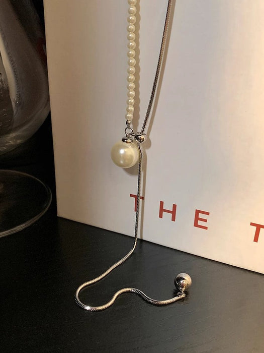 Wholesale  clavicle chain long sweater chain  retro personality necklace Gemstone Necklace