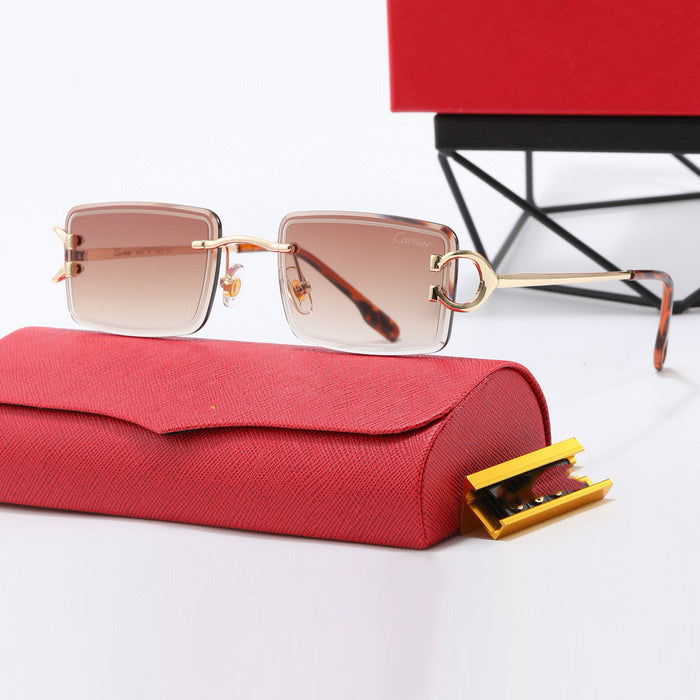 Wholesale New sunglasses with frameless cut edges, trendy sunglasses