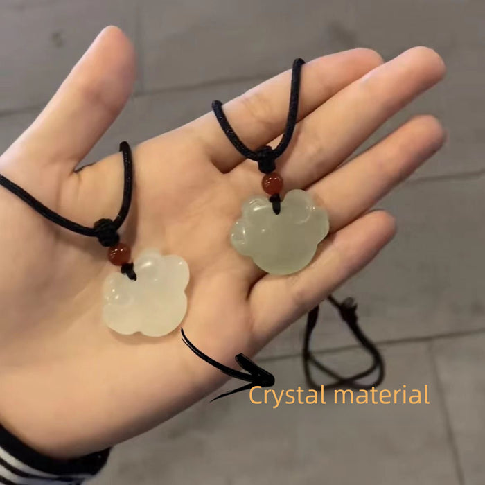 Wholesale Necklace safety buckle, niche design, handmade woven rope pendant, washable