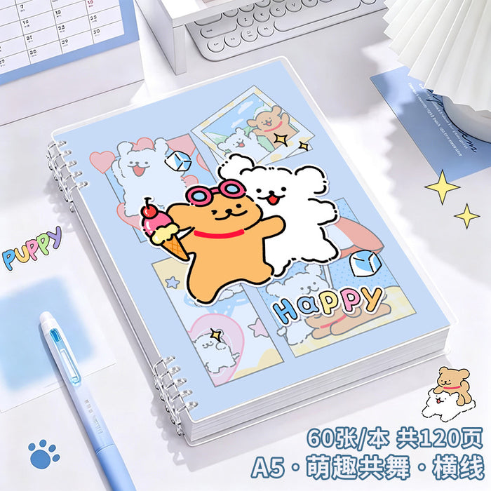 Wholesale Cute Style A5 Loose Leaf Notebook 60 Sheets PP Cover MOQ≥2