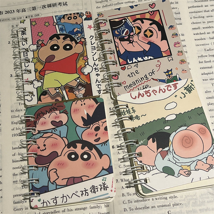 Wholesale 4 Sets of A7 Small Coil Cartoon Paper Notebook JDC-NK-YYC003