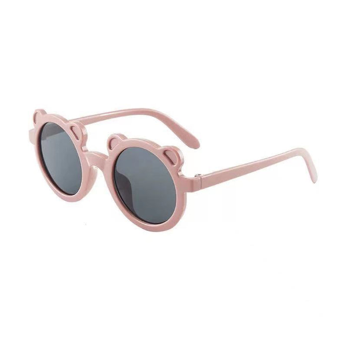 Wholesale Baby sunglasses matte children's sunglasses trendy round frame retro mocha mirror
