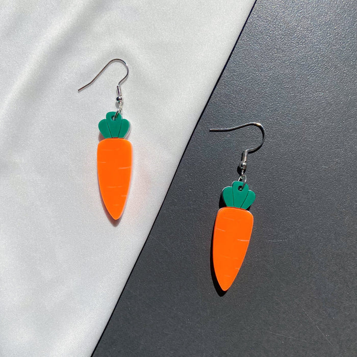 Wholesale Cute Vegetable Earrings Lemon Avocado Carrot Earrings Accessories Female