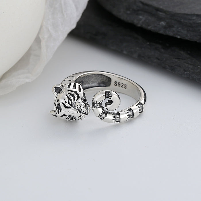Wholesale Pure silver shaped open ring with unique ring design