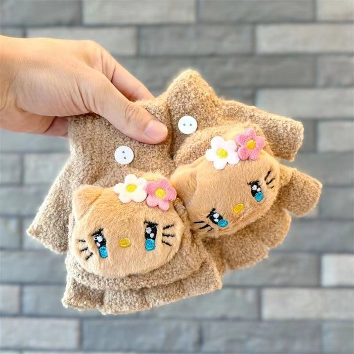 Wholesale Children' s  Winter Cartoon Warm Cute Plush Gloves