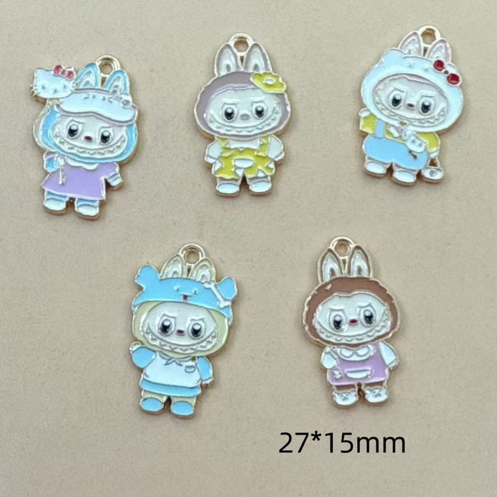 Wholesale 10pcs Anime Alloy Oil Drip DIY Earrings,  Bracelet,  Keychain,  Pendant