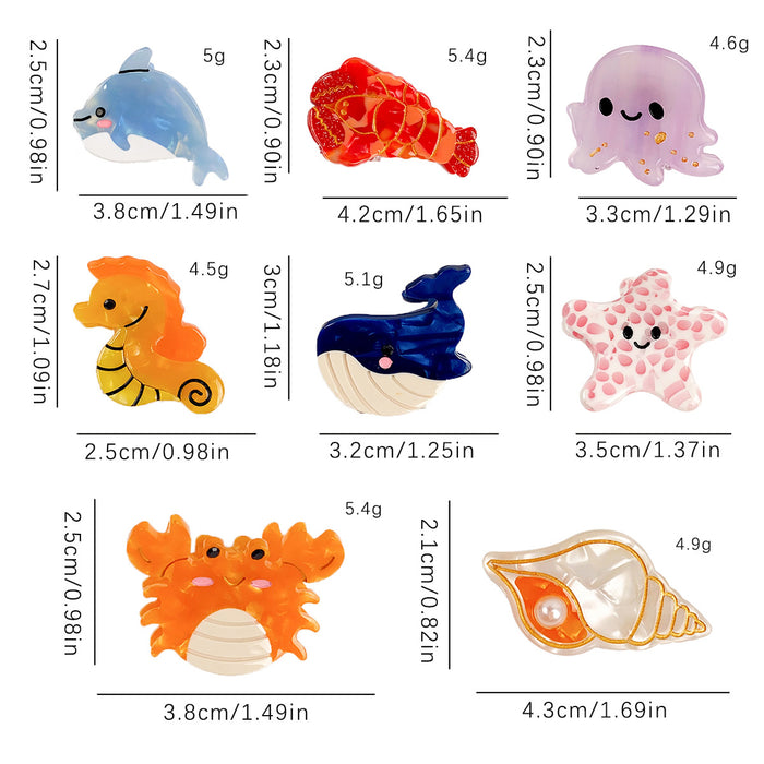 Wholesale Acetate Dolphin Hair Clip Ocean Conch Design Fashion Accessory Gift
