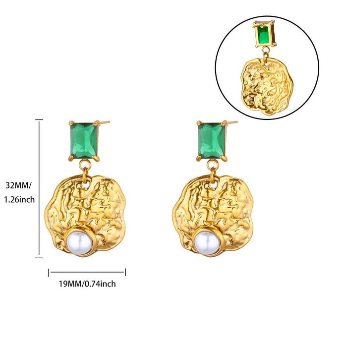 Wholesale Butterfly Ocean Element Love Flower Pendant Earrings Vacuum Plated Fashion Trend Earrings