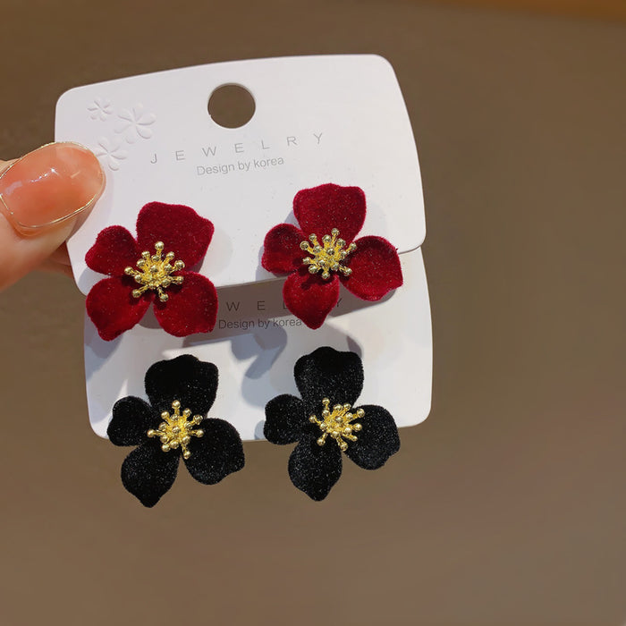 Wholesale Earrings Flocking Autumn Flowers JDC-ES-Xings003