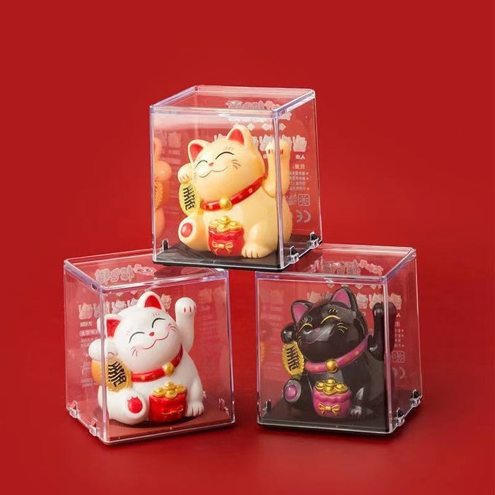 Wholesale Miniature solar-powered lucky cat desk ornament
