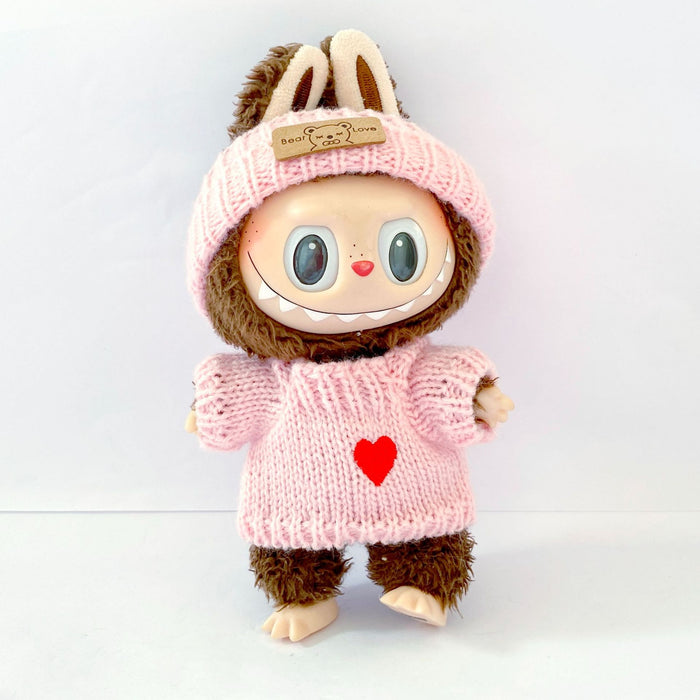 Wholesale Wear red heart sweater with letters and a hat,  a little bear knitted hat,  and a baby clothes