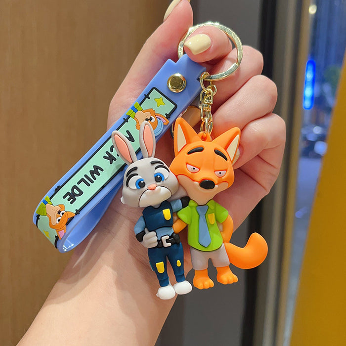 Wholesale Cartoon keychain anime hanging decoration rabbit plush keychain