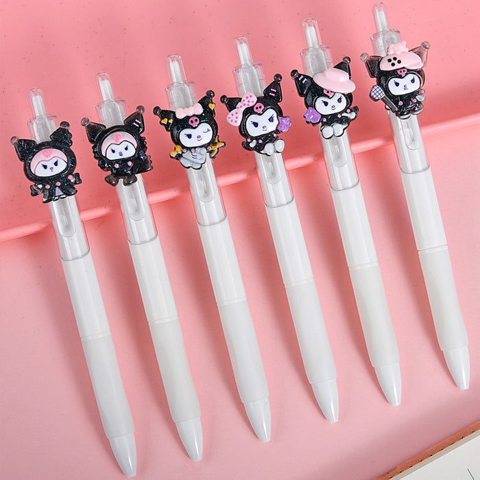 Wholesale 36pcs/ box Cute Cartoon Laser Press Pen  Gel Pen Black