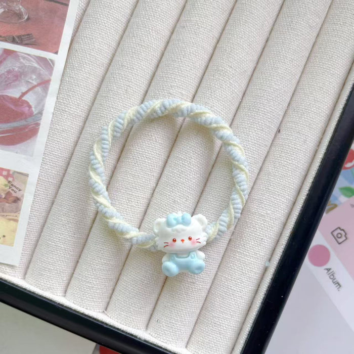 Wholesale Bow Cat Cute Hair Ring Girls' Heart Hair Accessories Cartoon Rubber