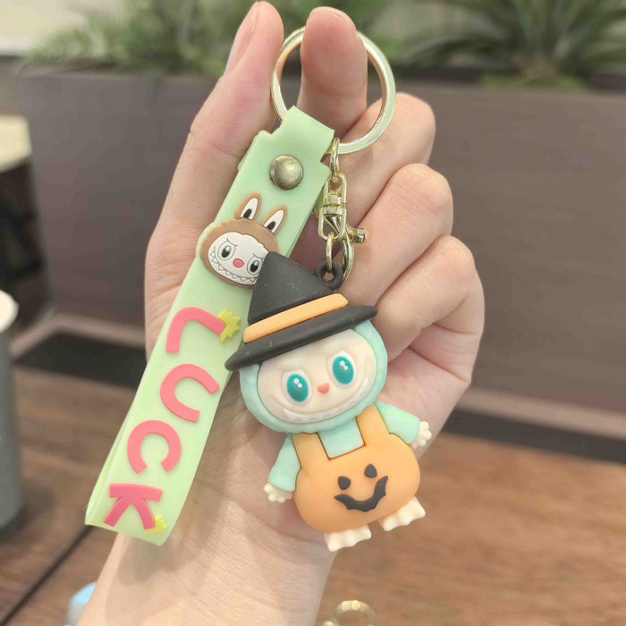 Wholesale Cute cross-dressing cartoon keychain,  cute couple schoolbag pendant,  car keychain,  claw machine small gift