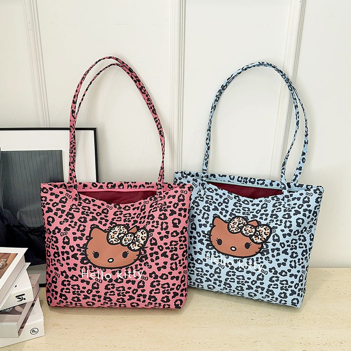Wholesale Stylish Leopard-Print Canvas Shoulder Bag