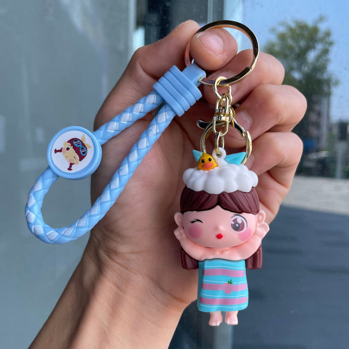 Wholesale Keychain Cute Doll Cartoon Car Keychain Couple Backpack Pendant Exquisite Small Gift