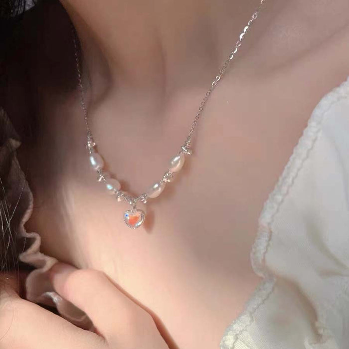 Wholesale New irregular pearl bead necklace with light luxury and high-end feel, collarbone chain, niche and versatile accessories