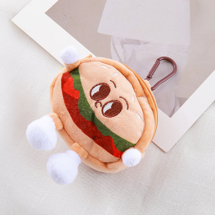 Wholesale Fruit Capibala Cartoon Wallet Plush Doll Earphones Data Cable Storage Bag Coin Pack JDC-WT-XG001