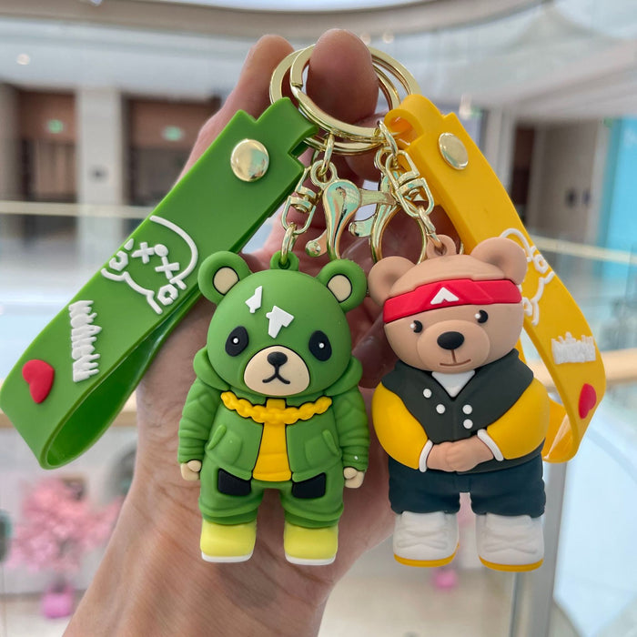 Wholesale Cute dressing keychain, exquisite and creative small gift, backpack pendant, cartoon doll, car keychain