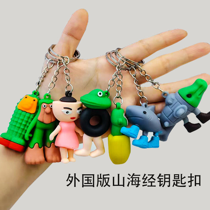 Wholesale Keychain pendant abstract shape school bag pendant