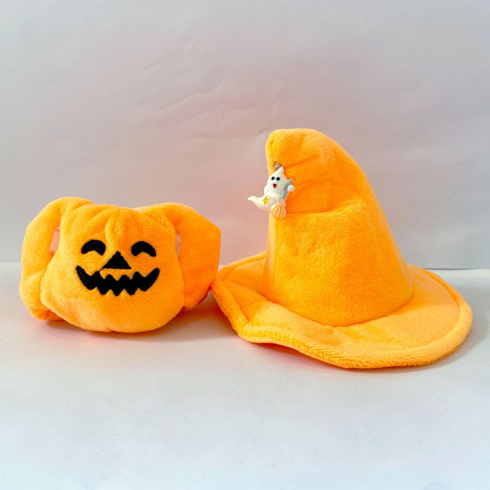 Wholesale  Pumpkin Suit Witch Black Hat Baby Clothes Cross-Dressing