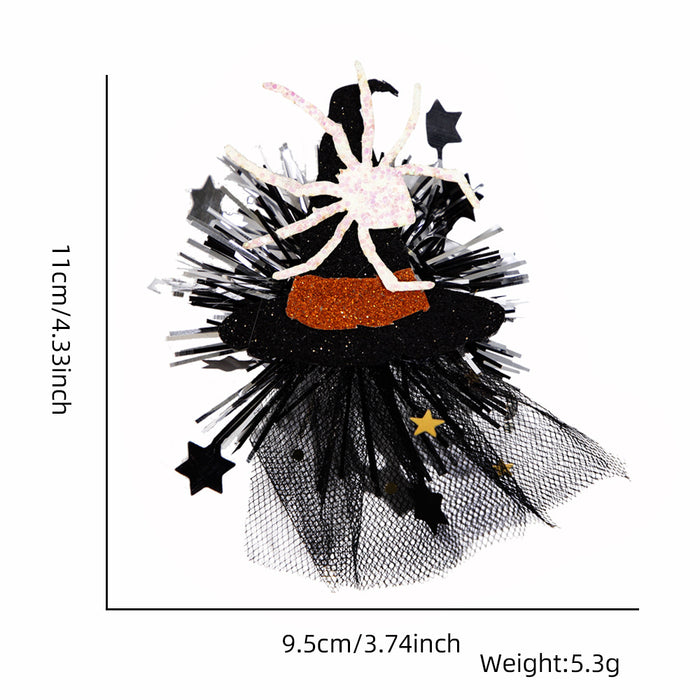 Wholesale Halloween Cross-border New  Hairpin Headwear Children' s Party Decoration  Pumpkin Veil Jewelry Dress Up Decorations