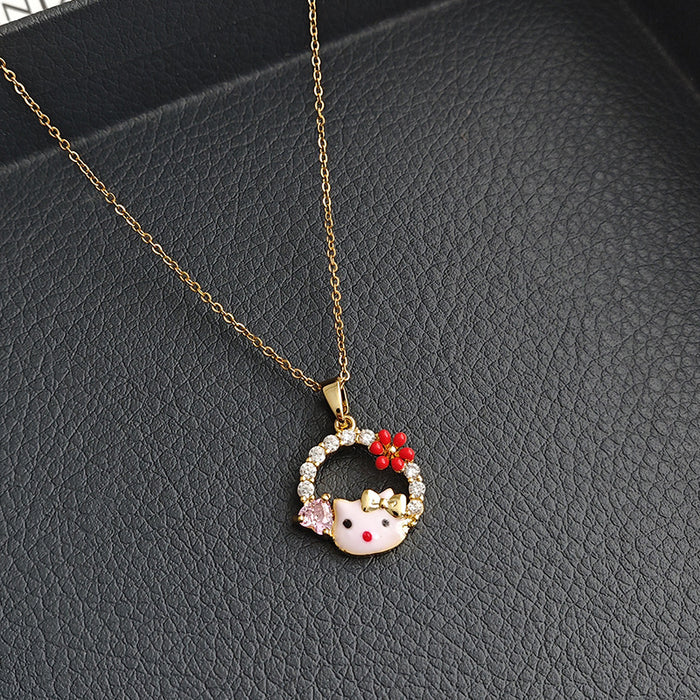 Wholesale Women's Stainless steel Necklace Sweet Cute Pendant choker necklace