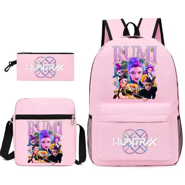 Wholesale Kpop backpack,  anime school bag , lightweight student backpack,  three-piece set