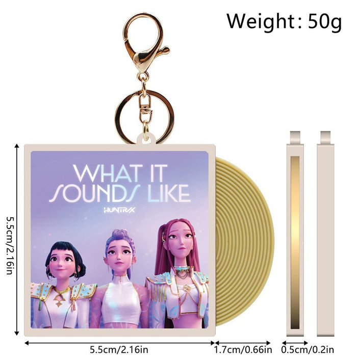 Wholesale KPOP CD vinyl record keychain