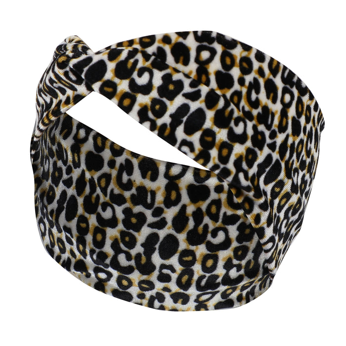 Wholesale Leopard Print Elastic Cross Hairband JDC-HD-Jint005