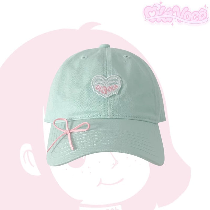 Wholesale Original Love Embroidered Duck Tongue Hat Bow Baseball Hat