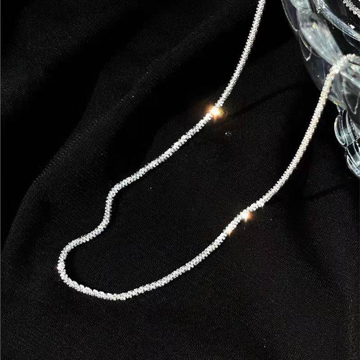 Wholesale Geometric circular necklace, light luxury, niche, double-layer necklace, collarbone chain