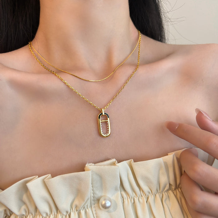 Wholesale Simplicity, individuality, fashion, diamond studded necklace, high-end niche design, light luxury accessory, collarbone chain